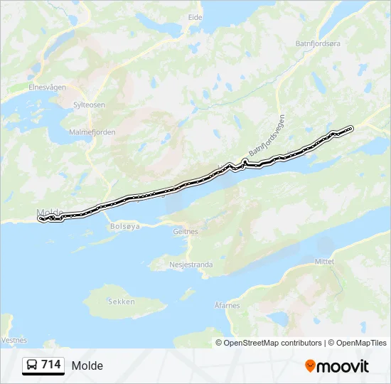 714 Bus Line Map