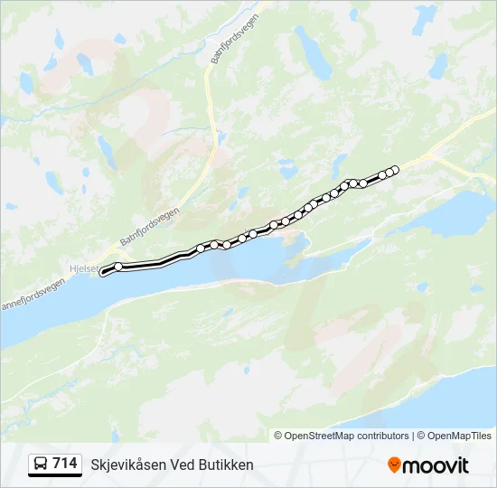 714 Bus Line Map