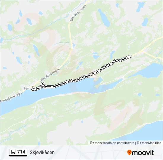 714 Bus Line Map