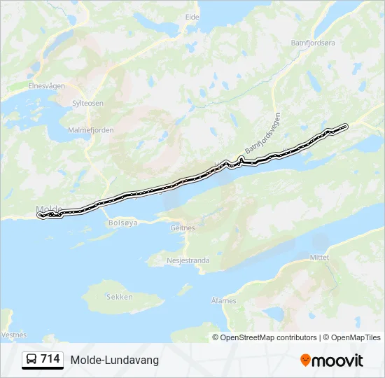 714 Bus Line Map