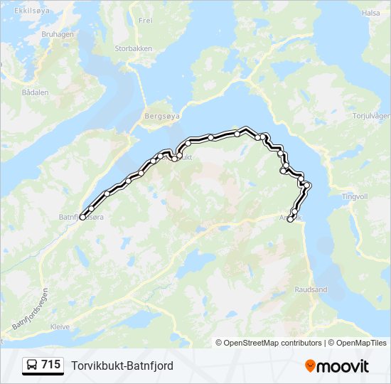 715 bus Line Map