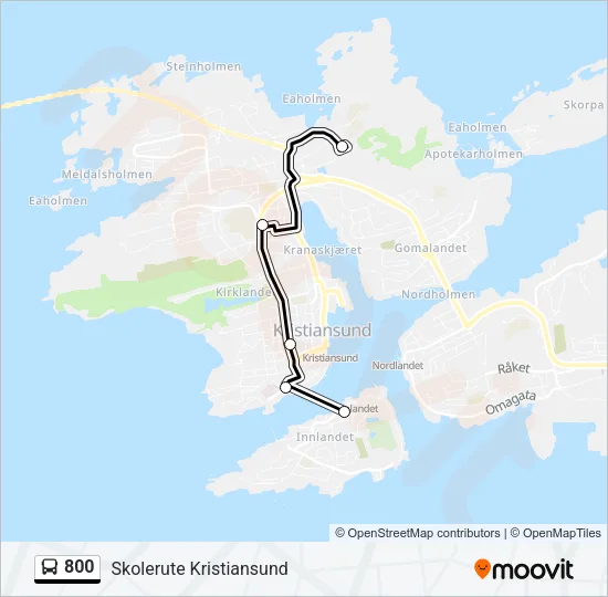 800 Bus Line Map