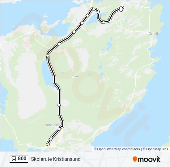 800 Bus Line Map