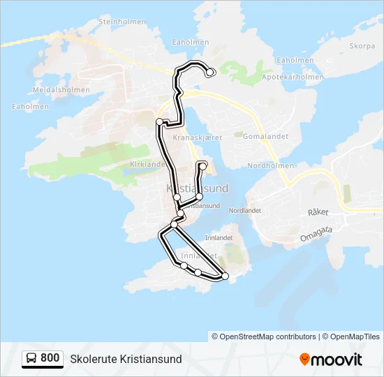 800 Bus Line Map