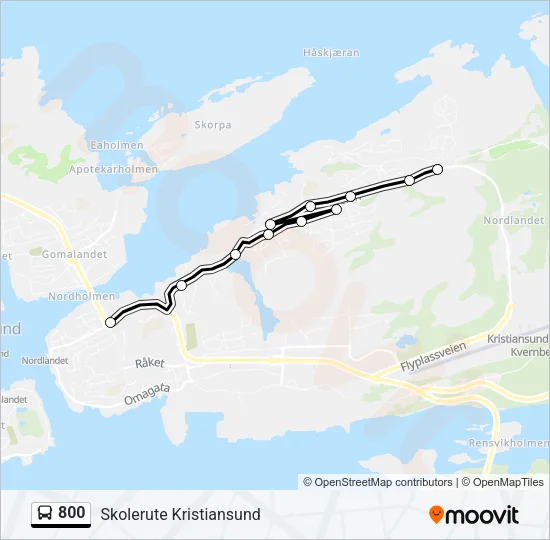 800 Bus Line Map
