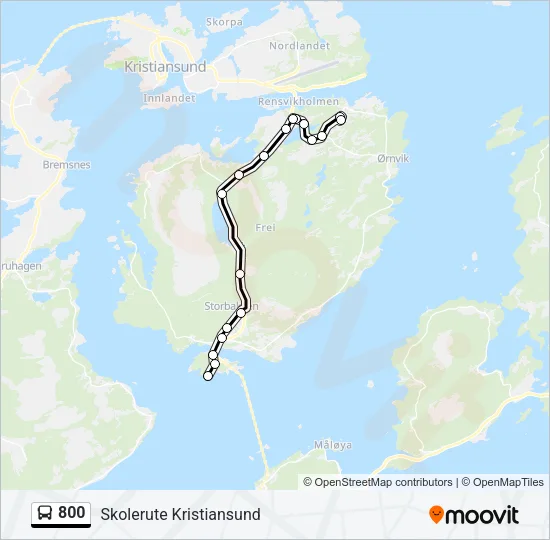 800 Bus Line Map