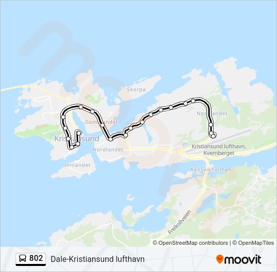 802 Bus Line Map