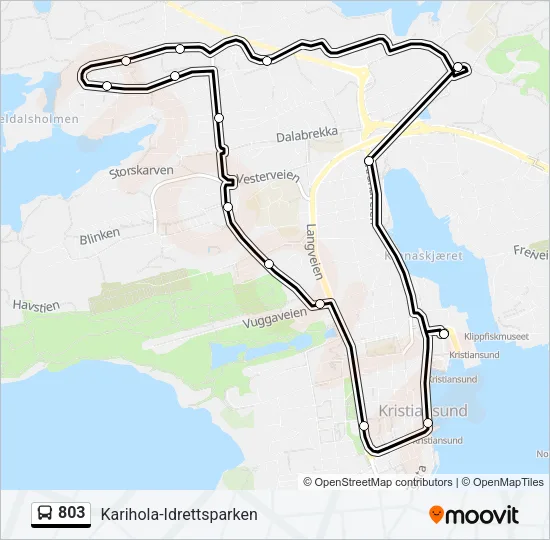 803 Bus Line Map