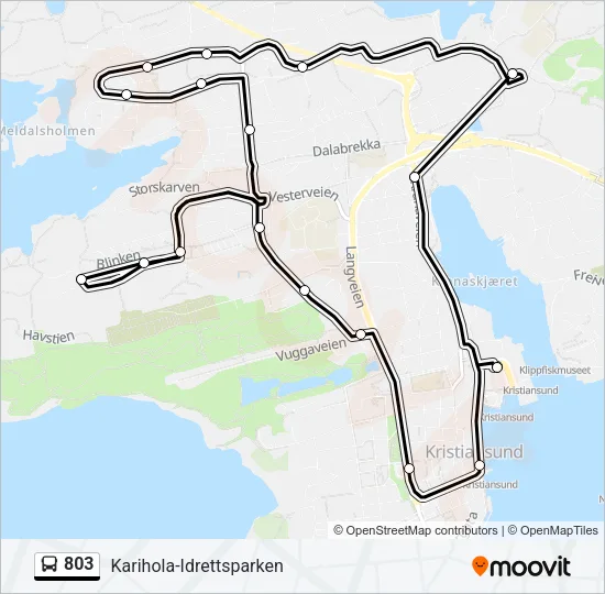 803 Bus Line Map