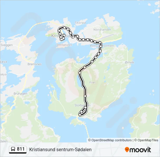811 Bus Line Map