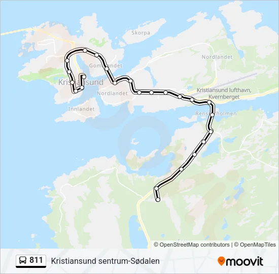 811 Bus Line Map
