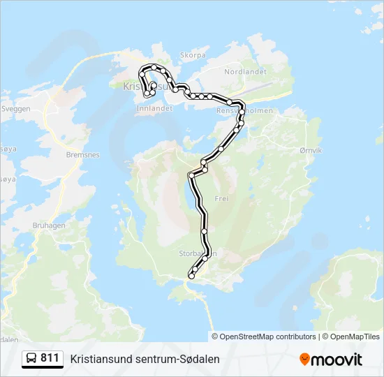 811 Bus Line Map
