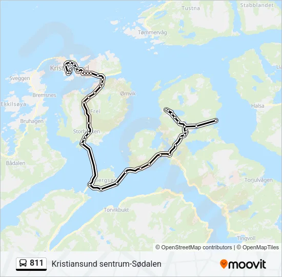 811 Bus Line Map
