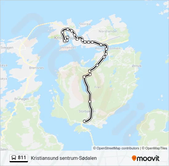 811 Bus Line Map