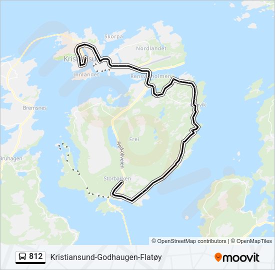 812 Bus Line Map