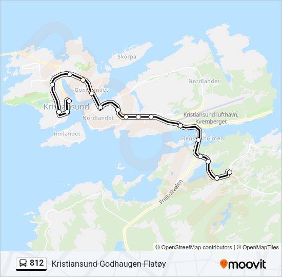 812 Bus Line Map