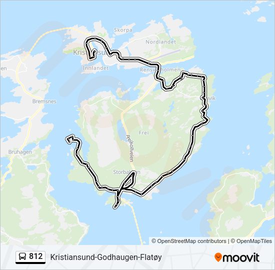 812 Bus Line Map