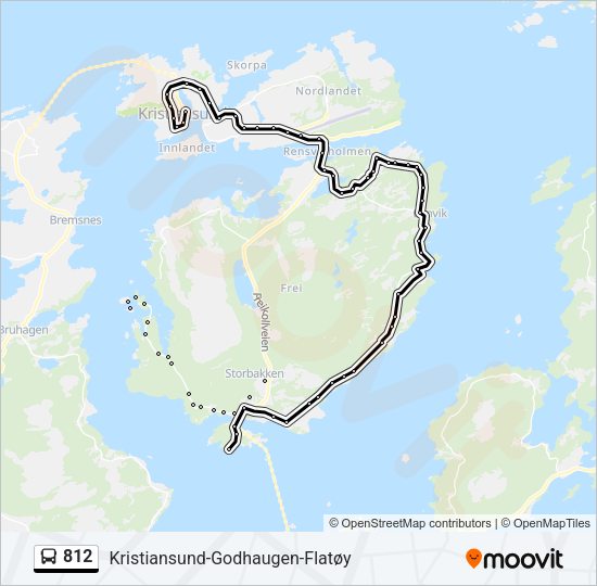 812 Bus Line Map
