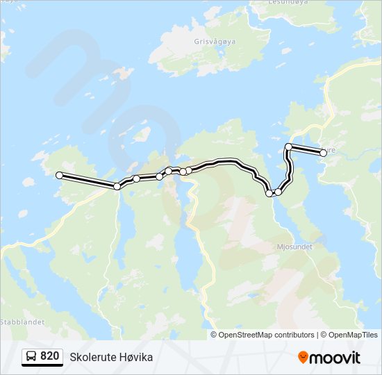 820 Bus Line Map