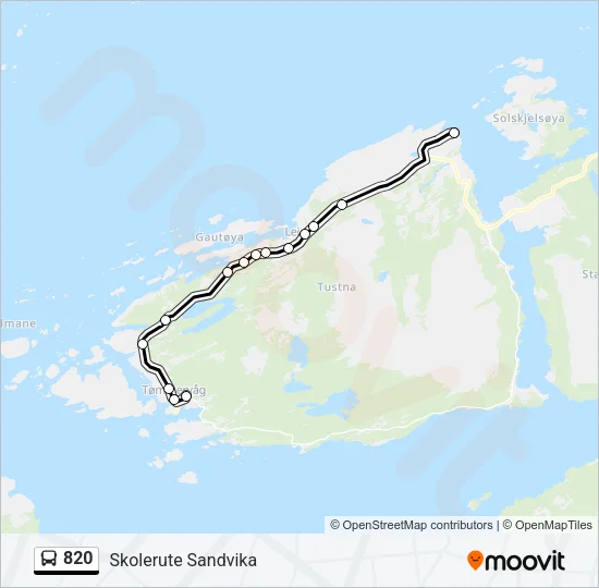 820 Bus Line Map