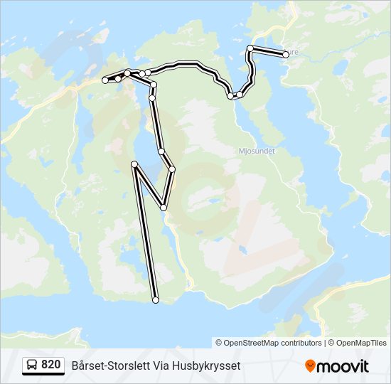 820 Bus Line Map