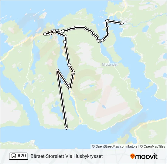 820 Bus Line Map