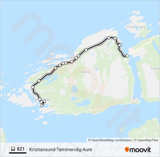 821 Bus Line Map