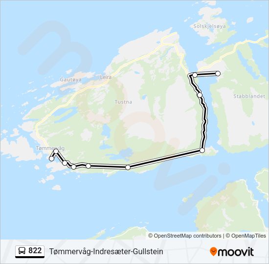 822 Bus Line Map