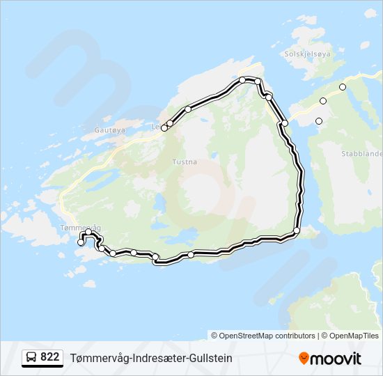822 Bus Line Map
