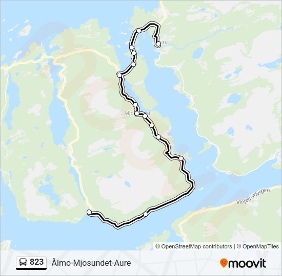 823 Bus Line Map