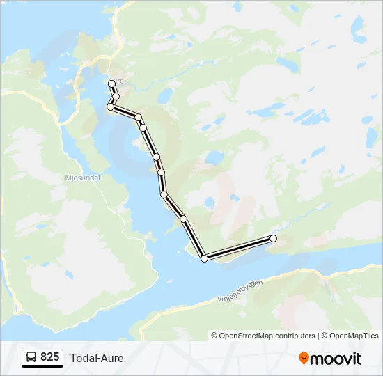 825 Bus Line Map