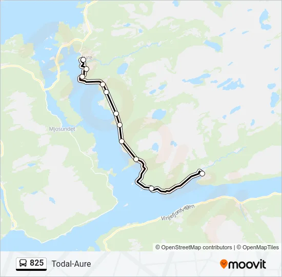 825 Bus Line Map