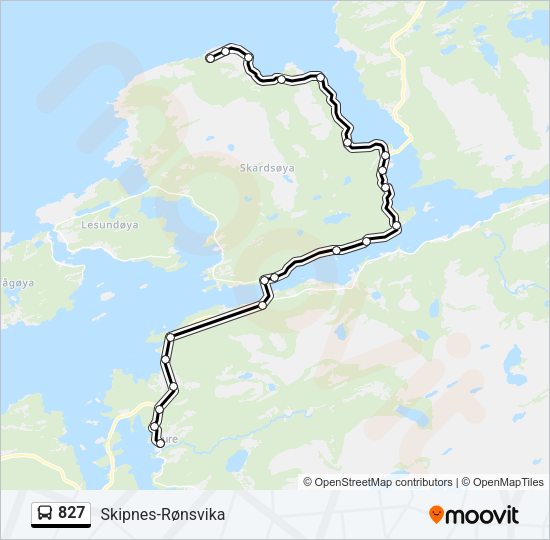 827 Bus Line Map