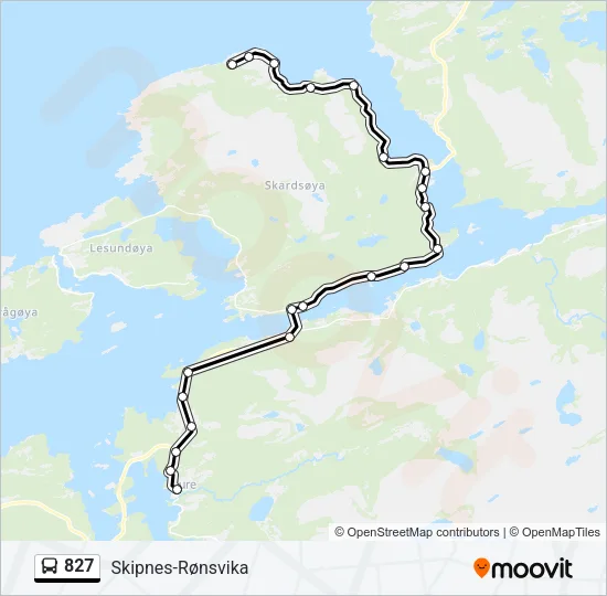827 Bus Line Map