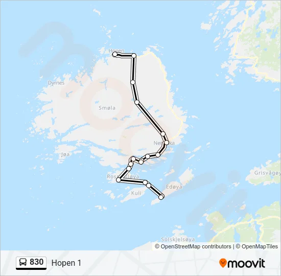 830 Bus Line Map