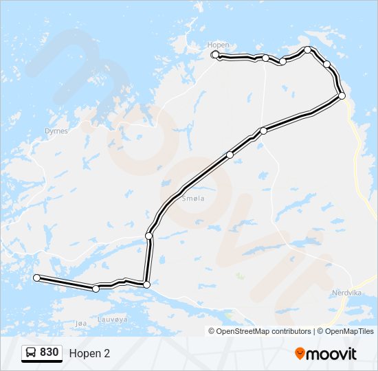 830 Bus Line Map