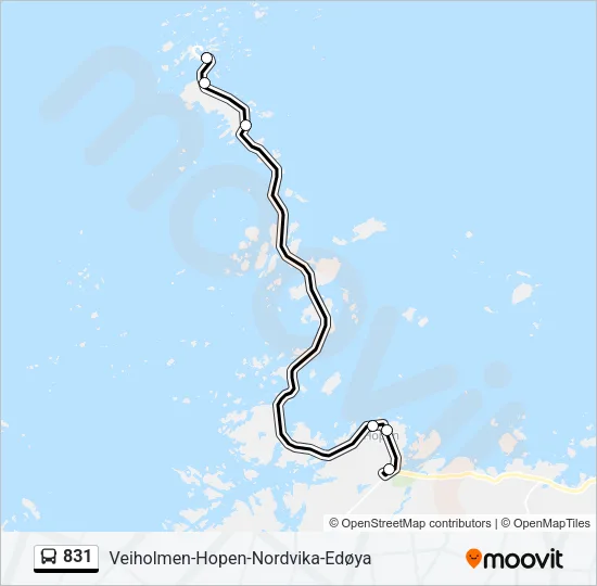 831 Bus Line Map