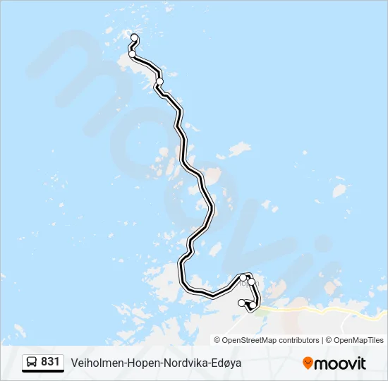 831 Bus Line Map