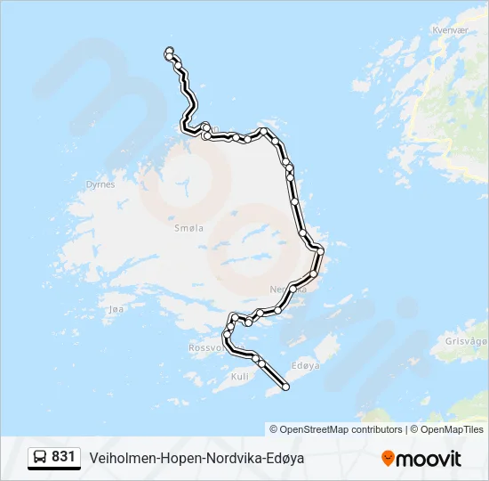 831 Bus Line Map