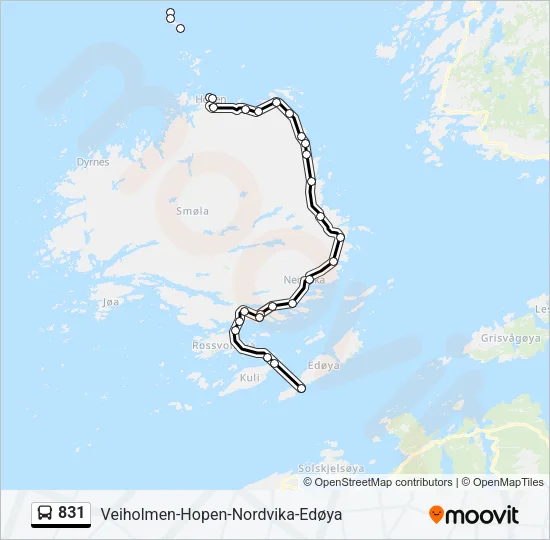 831 Bus Line Map