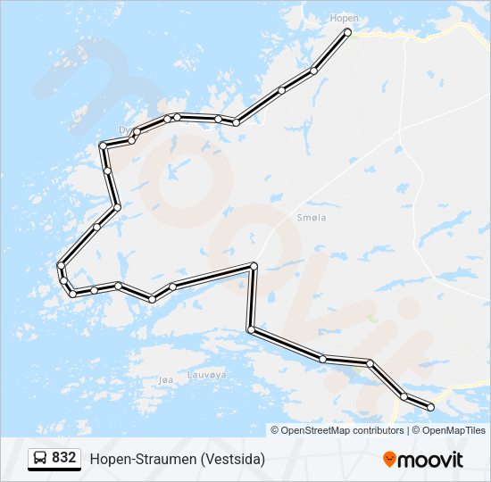 832 Buss Line Map