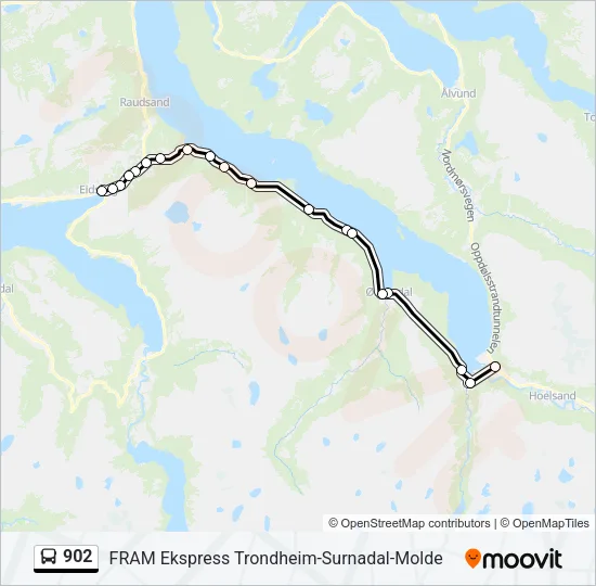 902 Bus Line Map
