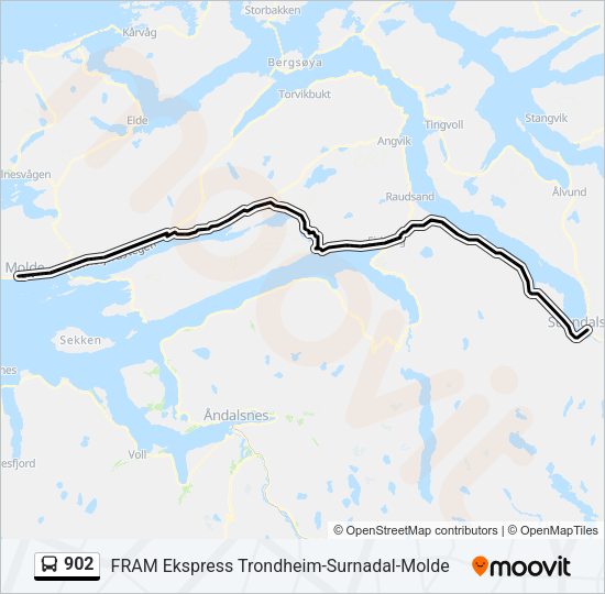 902 Bus Line Map