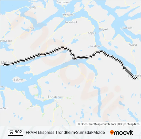 902 Bus Line Map