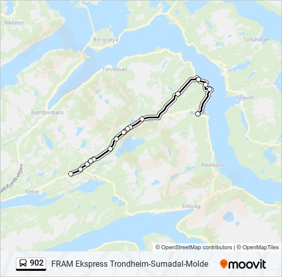 902 bus Line Map