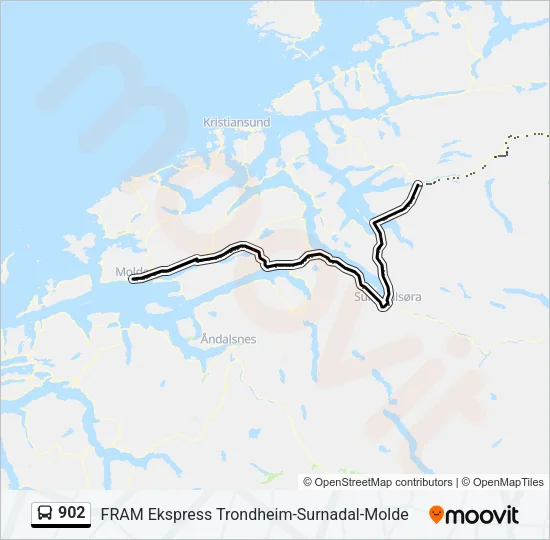 902 Bus Line Map