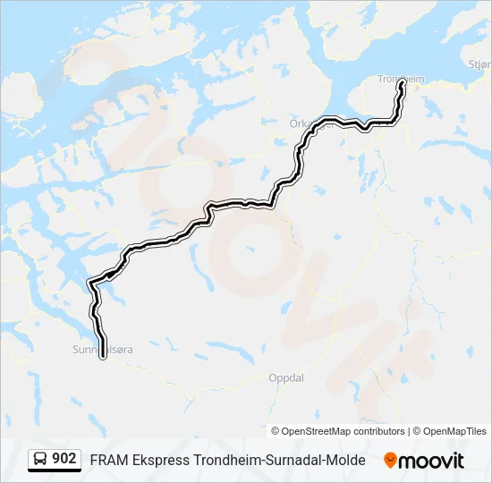 902 Bus Line Map
