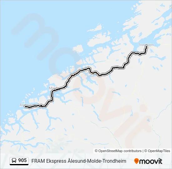 905 Bus Line Map