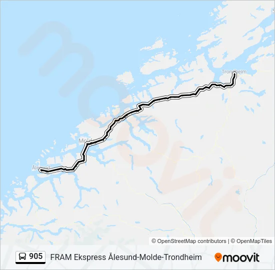 905 Bus Line Map