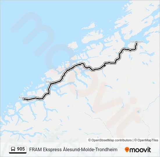 905 Bus Line Map